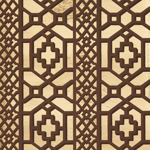 Schumacher - Zanzibar Trellis Mylar - Gold Mylar - 5013640 - Wallpaper