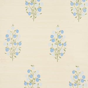 Schumacher - Josepha Sisal - Blue - 5013710 - Wallpaper