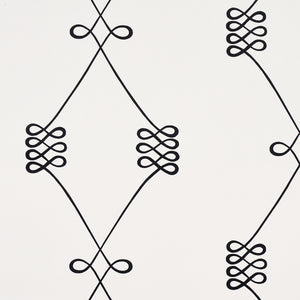 Schumacher - Nicolette - Black On Cream - 5013830 - Wallpaper