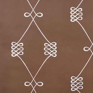 Schumacher - Nicolette - Silver On Brown - 5013832 - Wallpaper