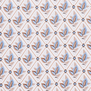 Schumacher - Basile Trellis - Delft & Sepia - 5014232 - Wallpaper