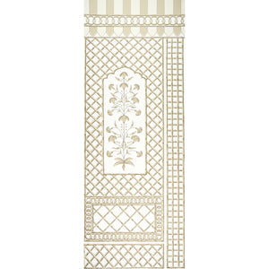 Schumacher - Bamboo Trellis Panel A - Neutral - 5014392 - Wallpaper