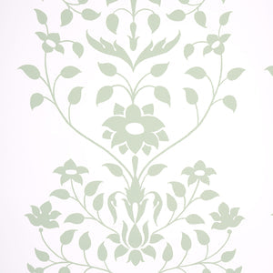 Schumacher - Jaipur Mughal Flower - Green - 5014461 - Wallpaper