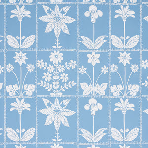Schumacher - Georgia Wildflowers - Blue - 5014820 - Wallpaper