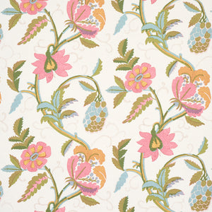 Schumacher - Indali - Pink & Leaf - 5014861 - Wallpaper