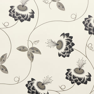 Schumacher - Merlin - Black & Cream - 5015050 - Wallpaper