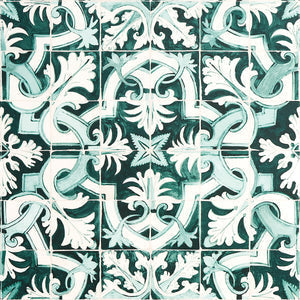Schumacher - Azulejos - Emerald - 5015121 - Wallpaper