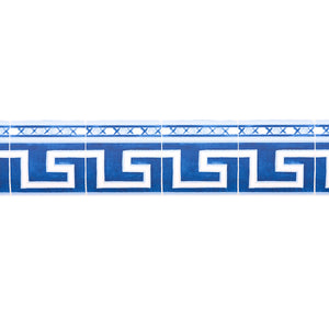 Schumacher - Azulejos Border - Azure - 5015130 - Wallpaper