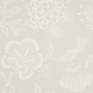 Schumacher - Hothouse Flowers Silhouette - Cream - 5015320 - Wallpaper