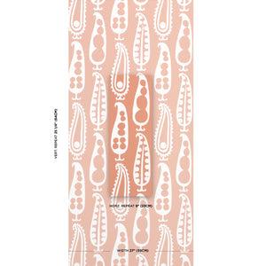 Schumacher - Paisley Peas - Terracotta - 5015383 - Wallpaper