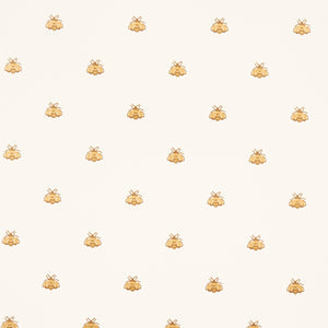 Schumacher - Hubert's Bees - White & Gold - 5015530 - Wallpaper