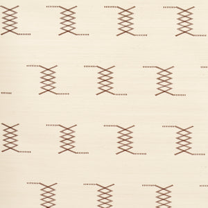 Schumacher - Kin Sisal Embroidery - Hazel On Ivory - 5015780 - Wallpaper