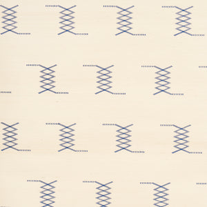 Schumacher - Kin Sisal Embroidery - Ink On Ivory - 5015781 - Wallpaper