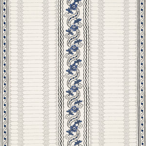 Schumacher - Serena Stripe - Blue - 5015930 - Wallpaper
