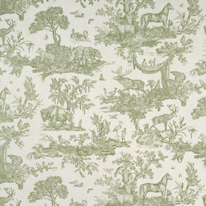 Schumacher - Western Toile - Olive - 5016441 - Wallpaper