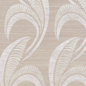 Schumacher - Banana Leaf Sisal - Silver - 5016551 - Wallpaper