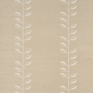 Schumacher - Geo Leaf Sisal - Bone & White - 5016700 - Wallpaper