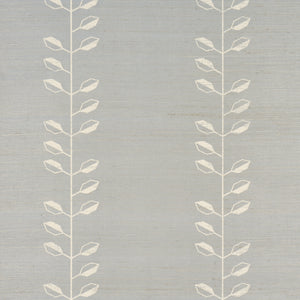 Schumacher - Geo Leaf Sisal - Mineral & Ivory - 5016702 - Wallpaper