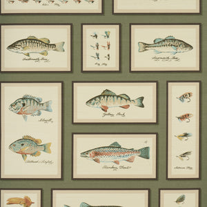 Schumacher - Jamie's Trophies Sisal - Forest Green - 5017000 - Wallpaper