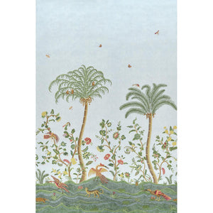 Schumacher - Spotswood Crewel 2 Panel Set - Sky - 5017322 - Wallpaper