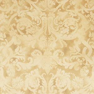 Schumacher - Pontine Damask - Granite - 529112 - Wallpaper