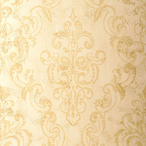 Schumacher - Giovan Damask - Sand - 529120 - Wallpaper