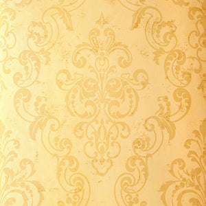 Schumacher - Giovan Damask - Maize - 529121 - Wallpaper