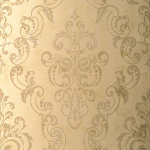 Schumacher - Giovan Damask - Taupe - 529123 - Wallpaper