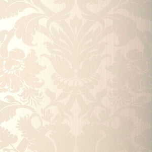 Schumacher - Fiorella Damask - Pearl - 529190 - Wallpaper