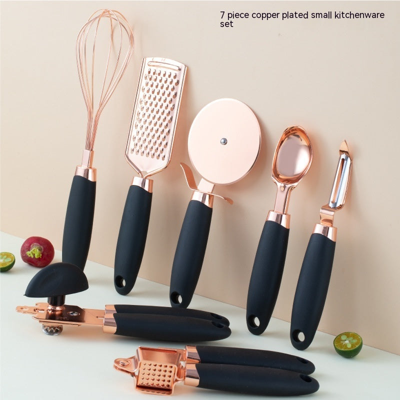 Kitchen Household Peeler Gadget Copper Plating Set glodeco
