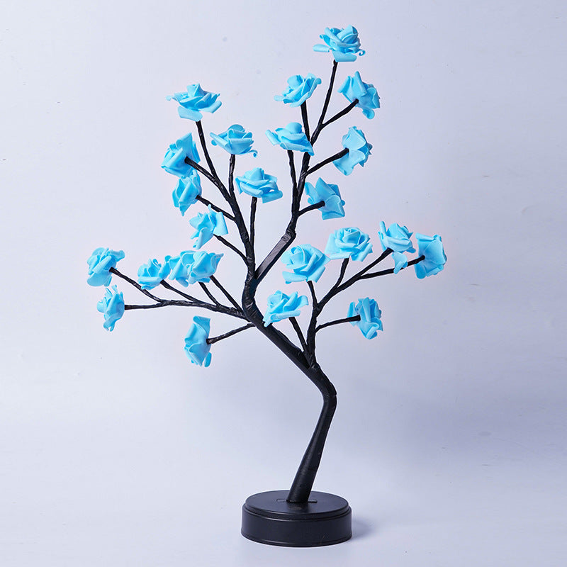 Rose Flower Tree Table Lamp – USB Fairy Night Light Decoration. glodeco