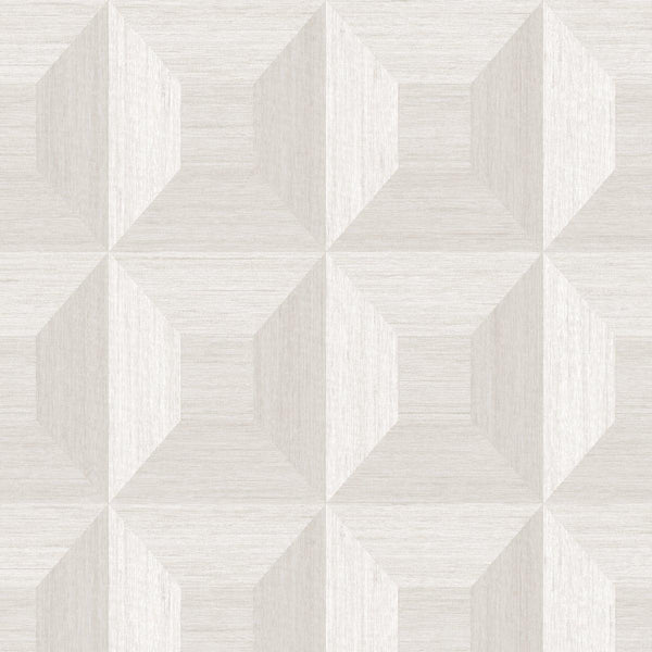 Seabrook Squared Away Geometric Birch Wallpaper