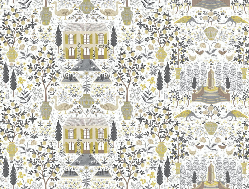 Rifle Paper Co. Camont Linen/Gold Wallpaper
