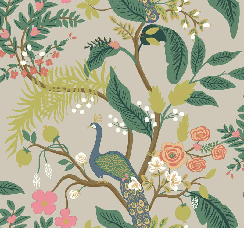 Rifle Paper Co. Peacock Linen Wallpaper