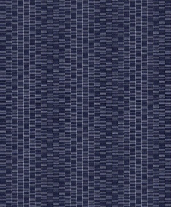 Seabrook Deco Spliced Stripe Denim Blue Wallpaper