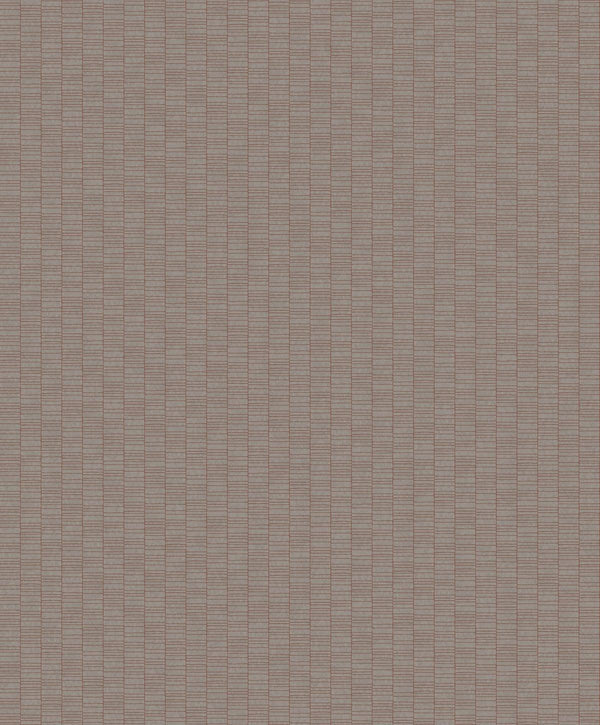 Seabrook Deco Spliced Stripe Graphite & Terra Cotta Wallpaper