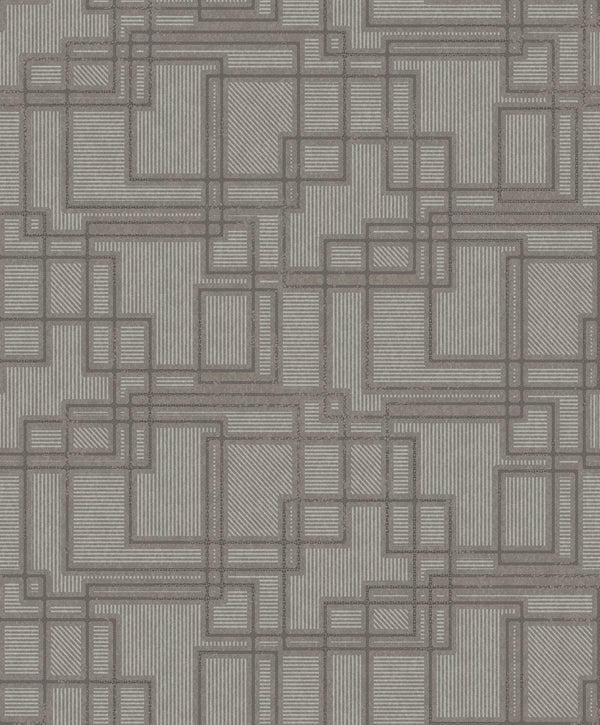 Seabrook Bauhaus Cityscape Hammered Steel Wallpaper