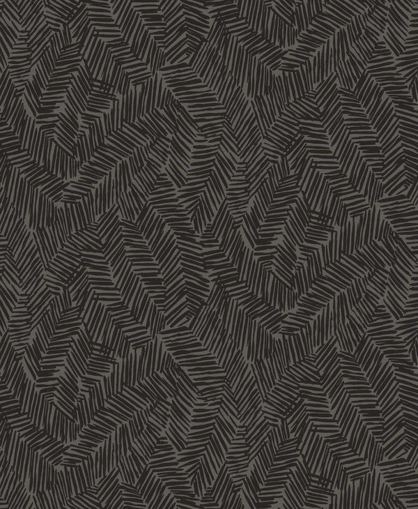 Seabrook Lush Black Sapphire Wallpaper