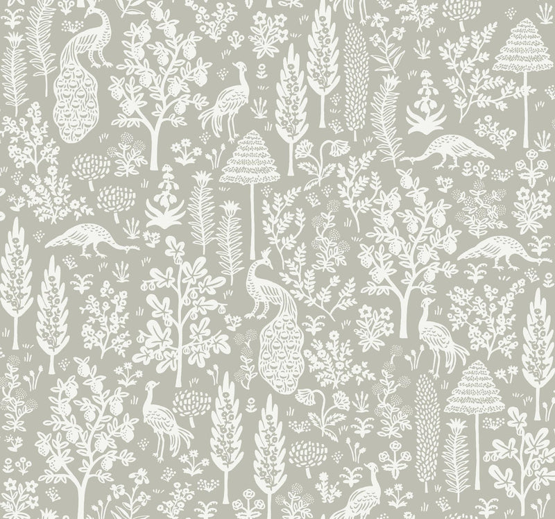 Rifle Paper Co. Menagerie Toile Black Wallpaper