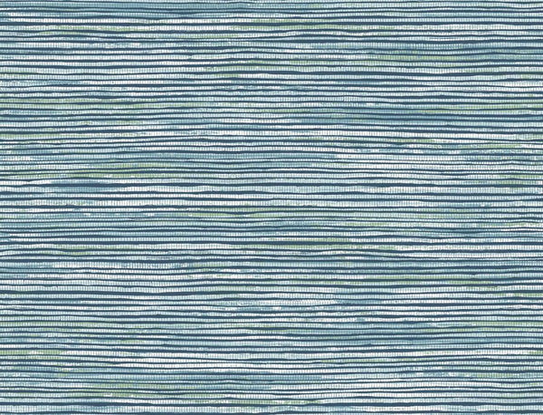 Seabrook Osprey Faux Grasscloth Midnight Blue, Spearmint, And Ice Wallpaper