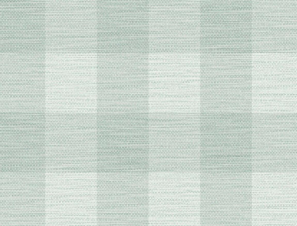 Seabrook Rugby Gingham Sea Glass Wallpaper