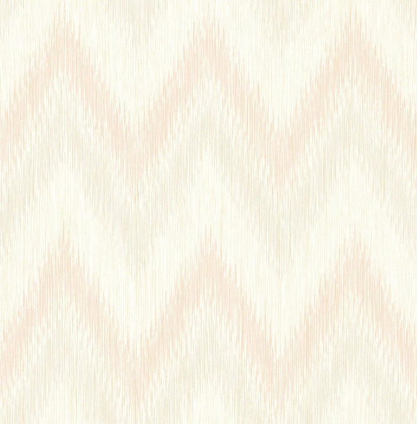 Seabrook Regent Flamestitch Stringcloth Soft Melon And Arrowroot Wallpaper