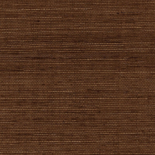 Seabrook Sisal Grasscloth Chocolate Wallpaper