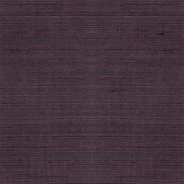 Seabrook Abaca Grasscloth Deep Plum Wallpaper