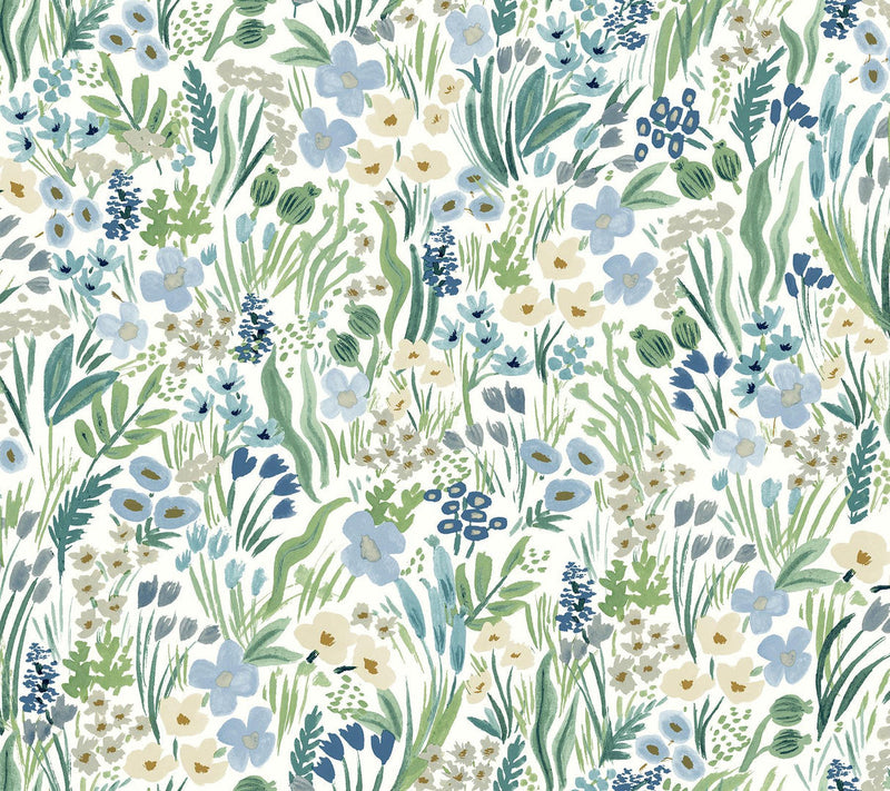Rifle Paper Co. Lea Peel And Stick Indigo Wallpaper