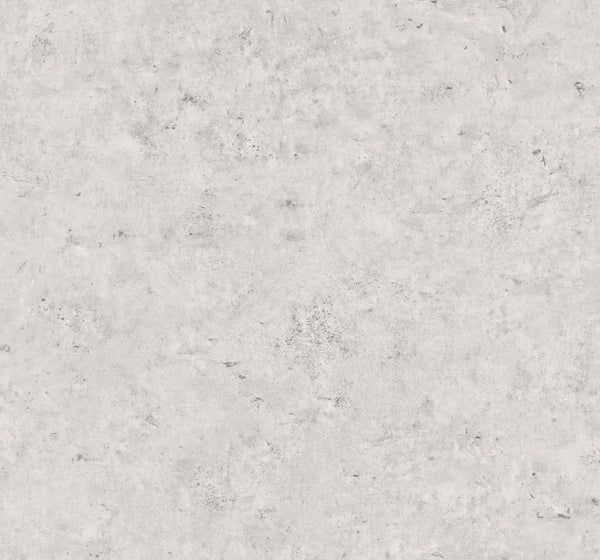 Seabrook Cement Faux Arctic Grey & Metallic Silver Wallpaper