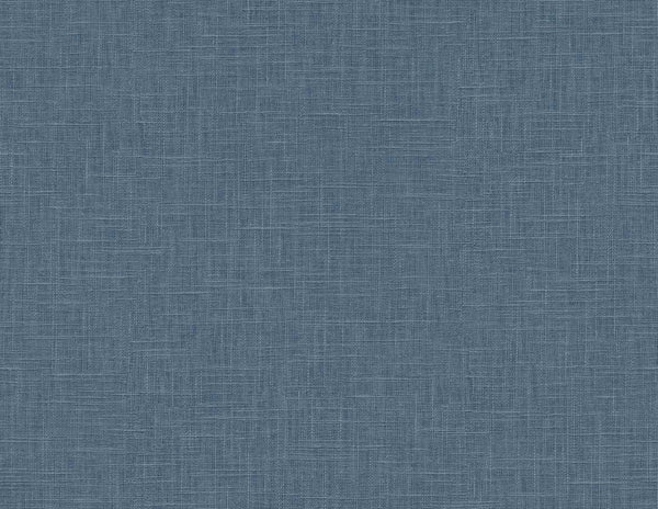 Seabrook Myrna Linen Marine Blue Wallpaper