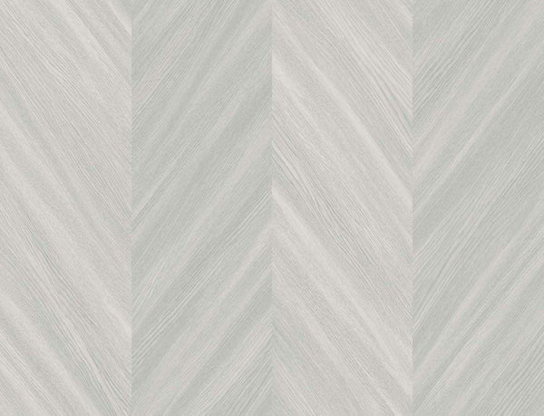 Seabrook Chevron Wood Sere Wallpaper