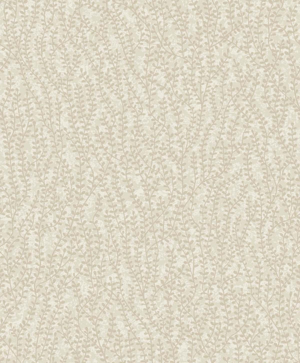 Seabrook Seaweed Beaded Branches Organic Silk Wallpaper