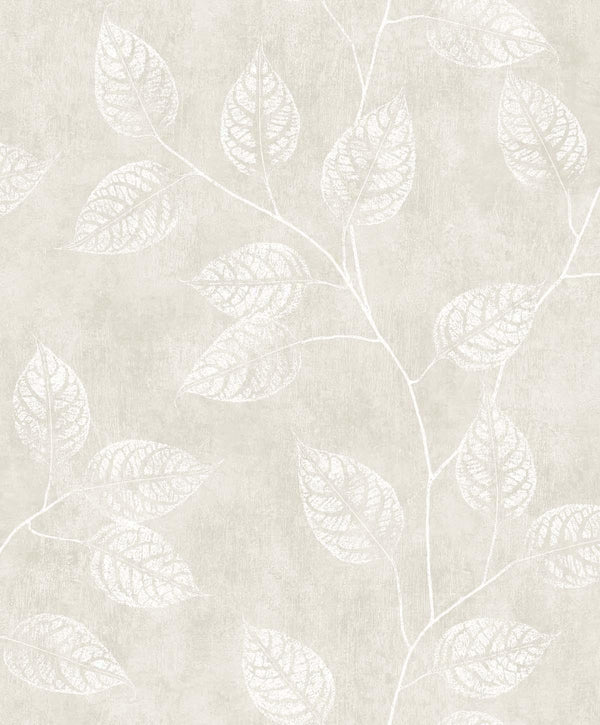Seabrook Branch Trail Silhouette Raw Linen Wallpaper